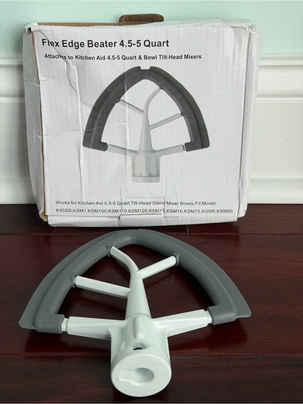 Kitchen Mixer Flex Edge Beater - Gray/White